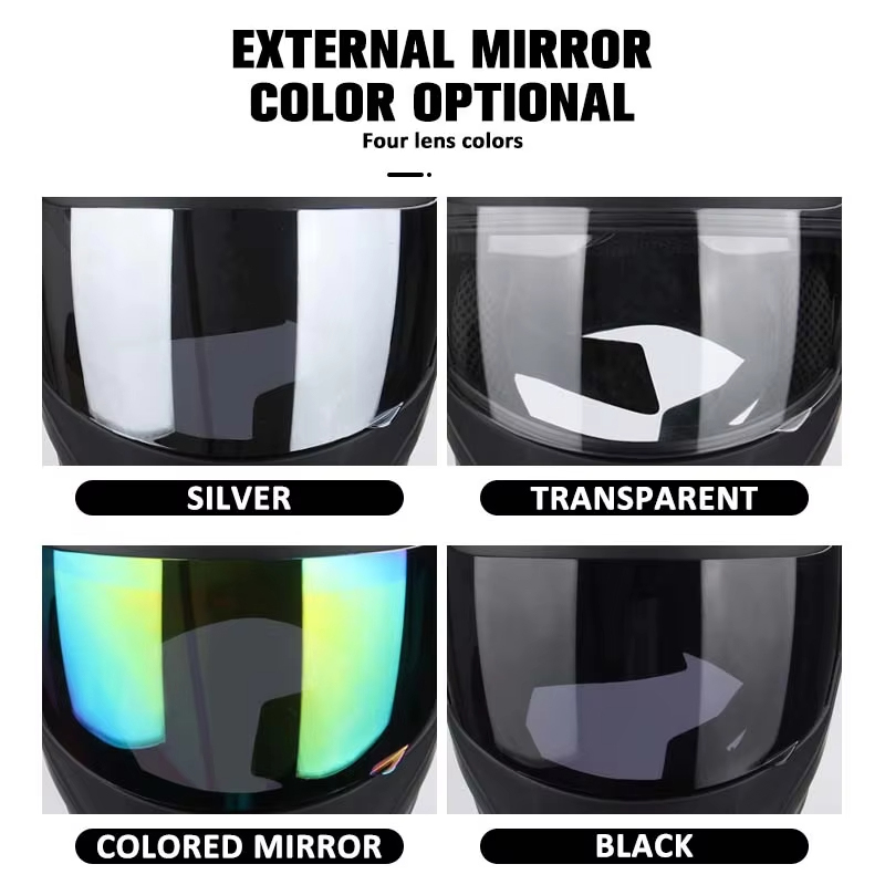 خوذة كاملة الوجه معتمدة من DOT - مراجعة Dual Visor Motorcycle Racing Helmet وسعره