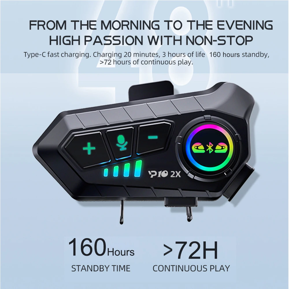 Y10 2x دراجة نارية إنترفون سما - مراجعة Universal Motorcycle Helmet Intercom Headset وسعره