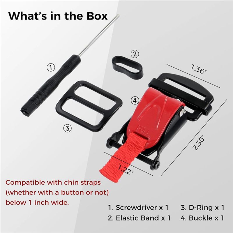 طقم استبدال مشبك سريع الفك للخ - مراجعة Quick Release Buckle Motorcycle Helmet وسعره