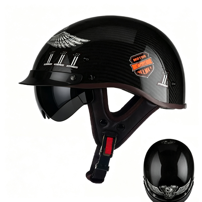 خوذة دراجة نارية من ألياف الكر - مراجعة Carbon Fiber Lightweight Motorcycle Helmet وسعره