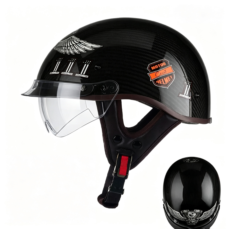 خوذة دراجة نارية من ألياف الكر - مراجعة Carbon Fiber Lightweight Motorcycle Helmet وسعره