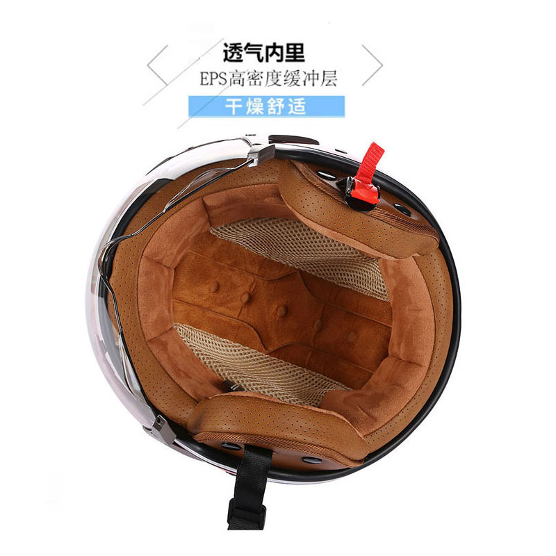 خوذات دراجات نارية مفتوحة الوج - مراجعة Vintage Open Face Retro Helmet وسعره