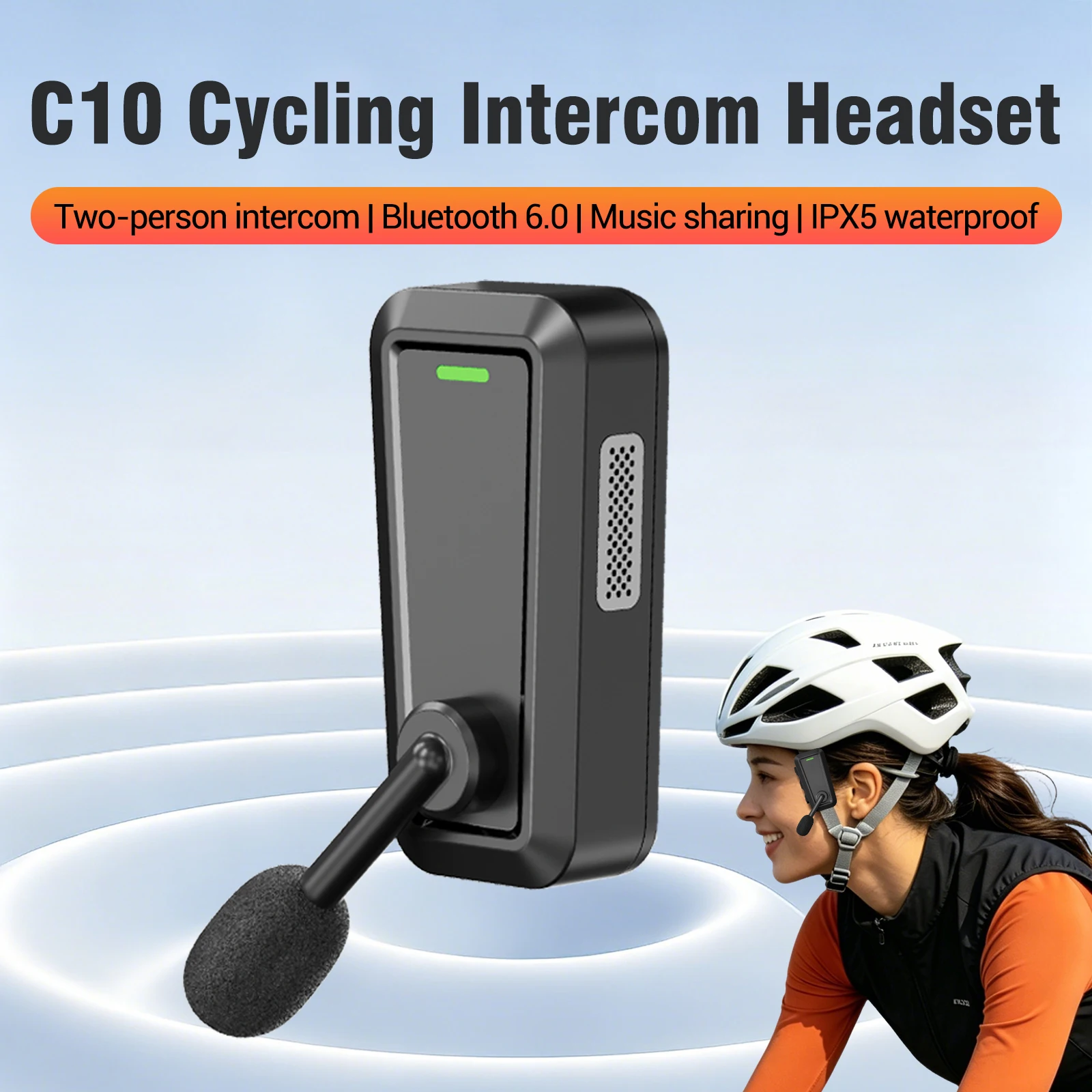 سماعة رأس لاسلكية C10 للدراجات - مراجعة Universal Motorcycle Helmet Intercom Headset وسعره
