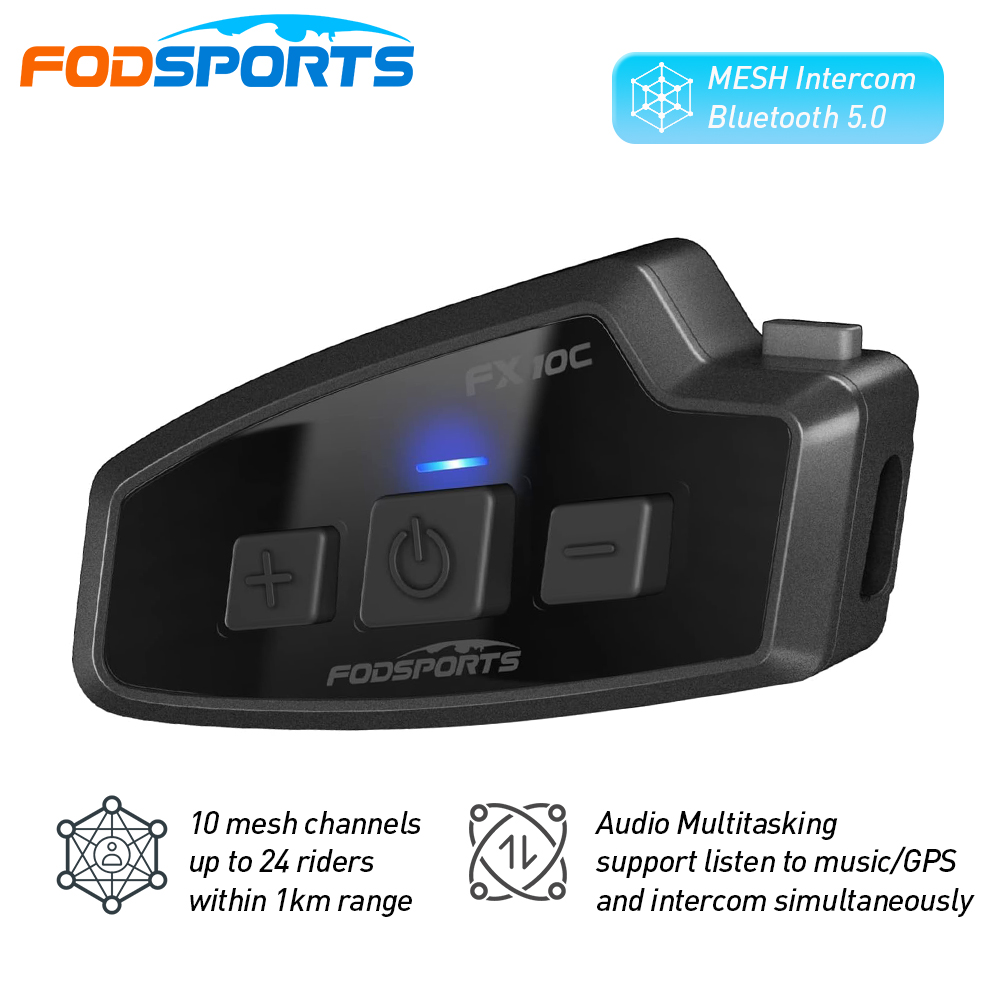 Fodsports FX 10C دراجة نارية ش - مراجعة Universal Motorcycle Helmet Intercom Headset وسعره